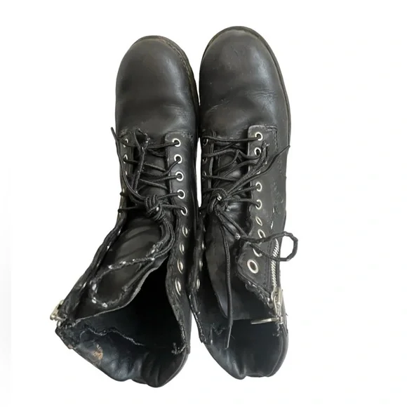 Red Wing Mens Black Leather Side Zip Moto Biker Boot Size US 8.5 - Picture 8 of 13